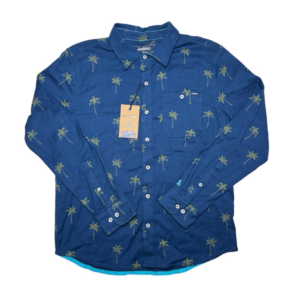 Chubbies Evergreen Palm Classic Flannel Button Up Shirt Men’s Small NEW